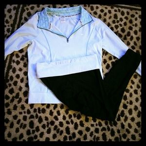 Victorias Secret pink yoga top and matching pants