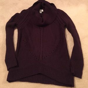 Cowl neck turtleneck sweater