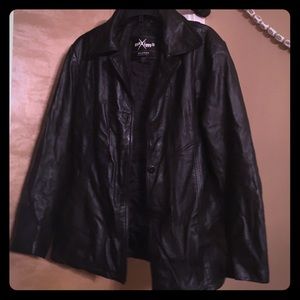 Leather sport jacket