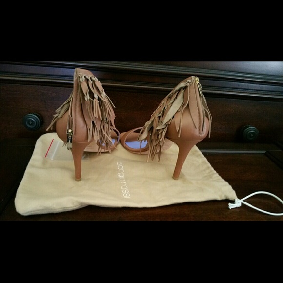 Sergio Rossi fringe leather shoes