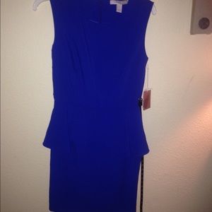 Forever 21 royal blue peplum dress w/ belt