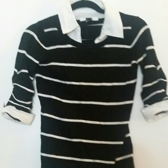 Black and white striped sweater