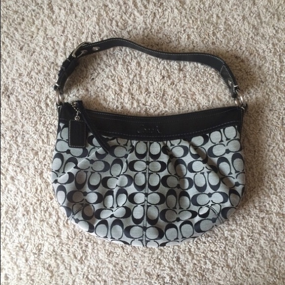Authentic COACH  black and gray soho handbag