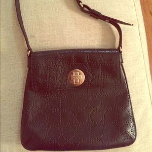 Kate spade black leather shoulder bag