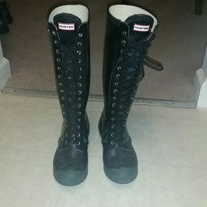 Knee high lace up HUNTER BOOT