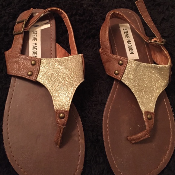 Steve Madden tan/gold