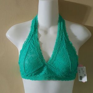 Anemone lace halter bra