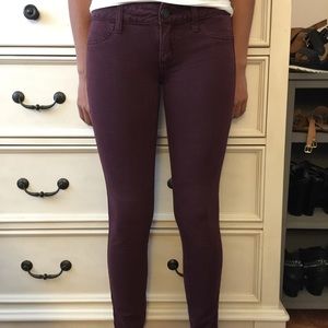Burgundy jeggings