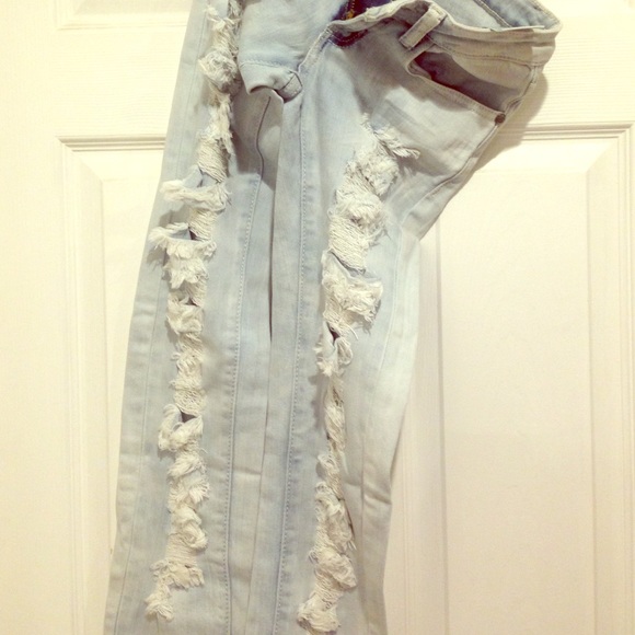 Machine Denim Super Light Destroyed Jeggings