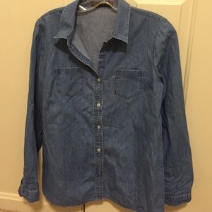 The Limited jean/chambray button-up shirt