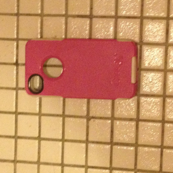 A iPhone 4s hot pink and white case - Picture 2 of 2