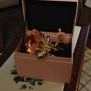 Juicy Couture heart & bow engagement ring key