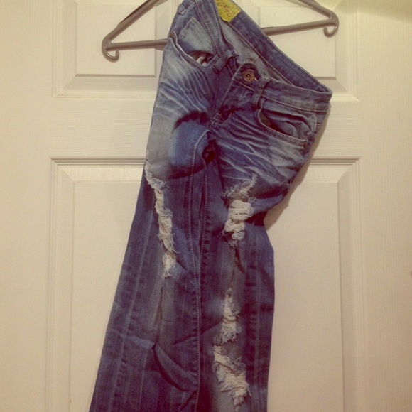 Machine Denim Destroyed Bootcut