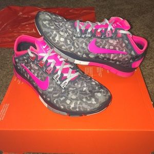 Leopard Print Pink Nike Shoes