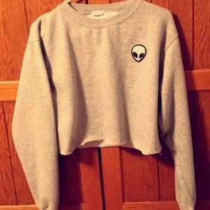 Brandy alien cropped sweater
