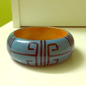 Blue Wooden Bangle✨