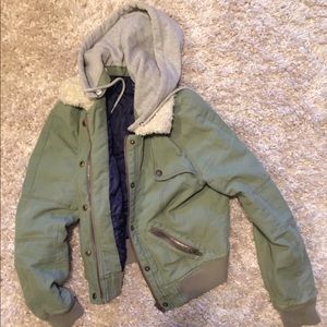 American Eagle green bomber jacket