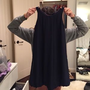 blue dress