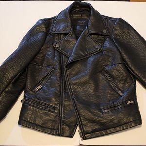ZARA Leather Motto Jacket