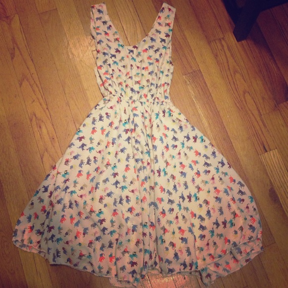Dinosaur fit and flare dress - cute and quirky!