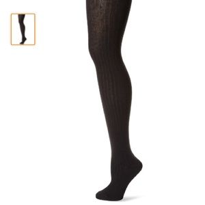 New Anne Klein Ribbed Sweater Knit Tights M/L