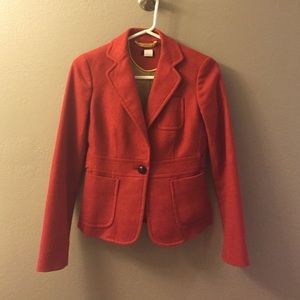 Red 100% wool J Crew blazer.