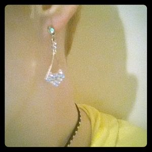 Pastel colored, dangle earrings