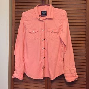 American Eagle Peach Long Sleeve Blouse
