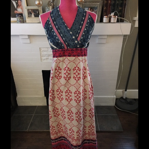 🎉🎉 SOLD 🎉🎉 Linen halter maxi dress