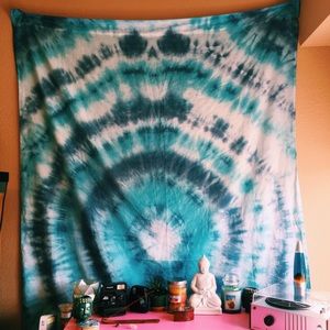 Blue Tie Dye Tapestry From Mellow Wear