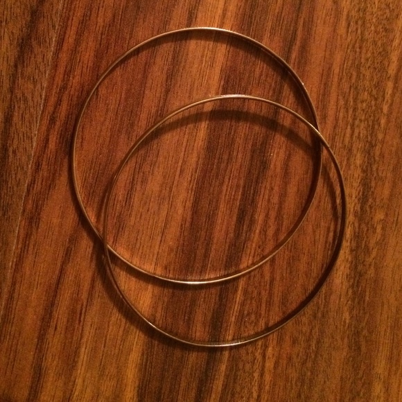 Basic gold color bangle bracelets-2