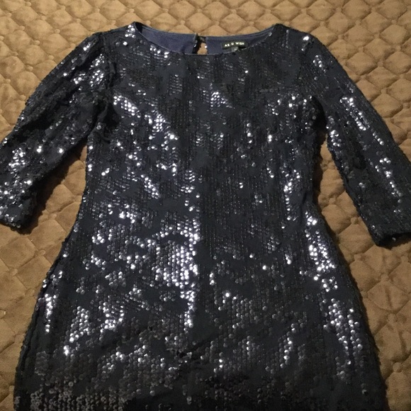 Navy Blue Sequined Cocktail Dress $ reduced ‼️ - Picture 3 of 4