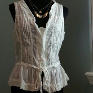 Fresh Wear Sleeveless Peplum Blouse