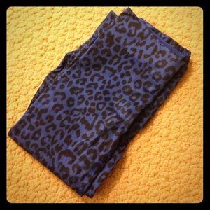 Blue Cheetah Print Leggings