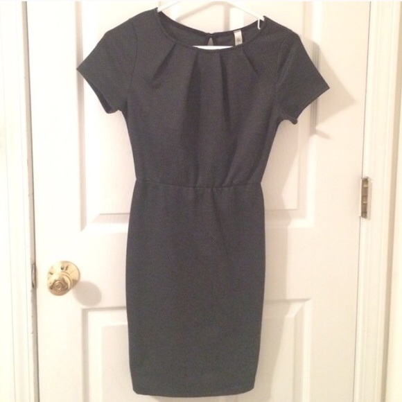 Dark gray work dress classic