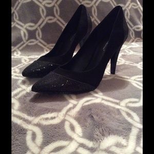 BCBG Black Sparkle Heels