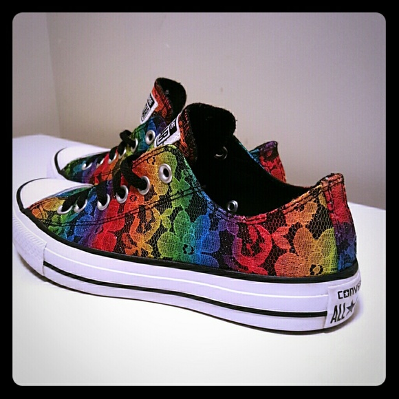 rainbow laces converse