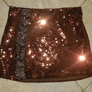 Hold for @angelitamala96  Brown Sequence skirt