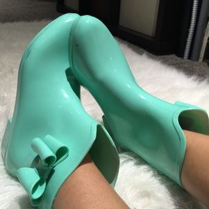 Mint Ankle Rain Boots