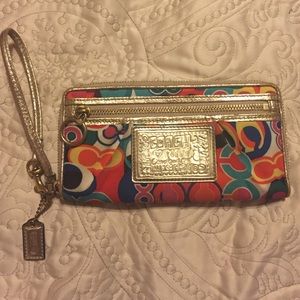 Coach hand wrist purse