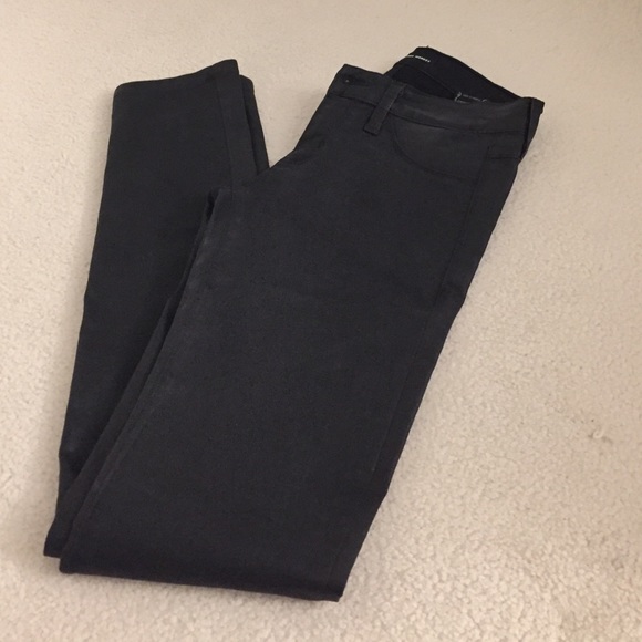 Black shiny pants