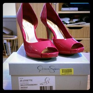 Jessica Simpson Peep toe pink high heals