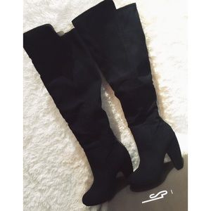 Over the knee high heel boots- Leila Stone SIZE 7