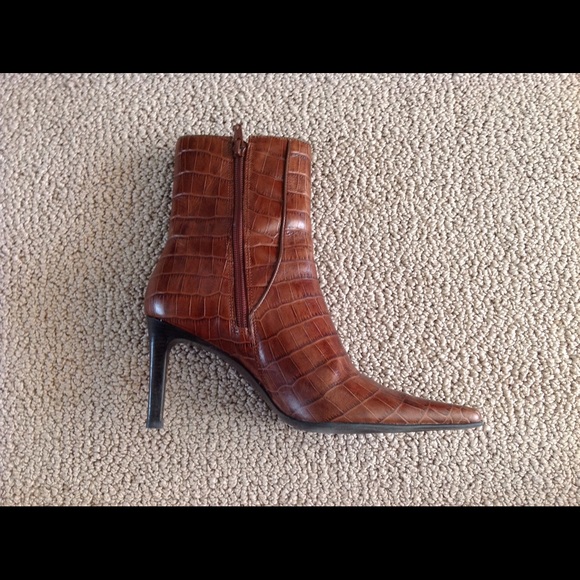 Ralph Lauren croc ankle boots