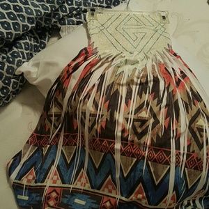 Aztec print stretch top dress