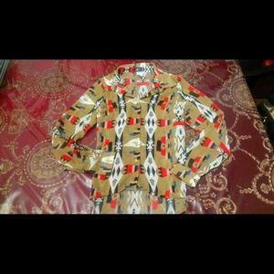 NWOT Cute Bohemian Southwestern print Top!