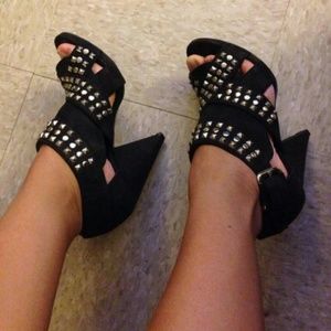 Zara suede heels