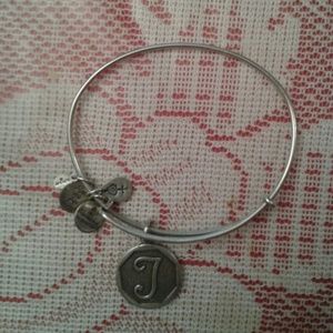 Alex & Ani initial T bangle