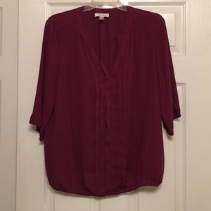Burgundy blouse