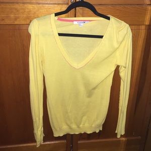 Forever21 yellow v neck sweater